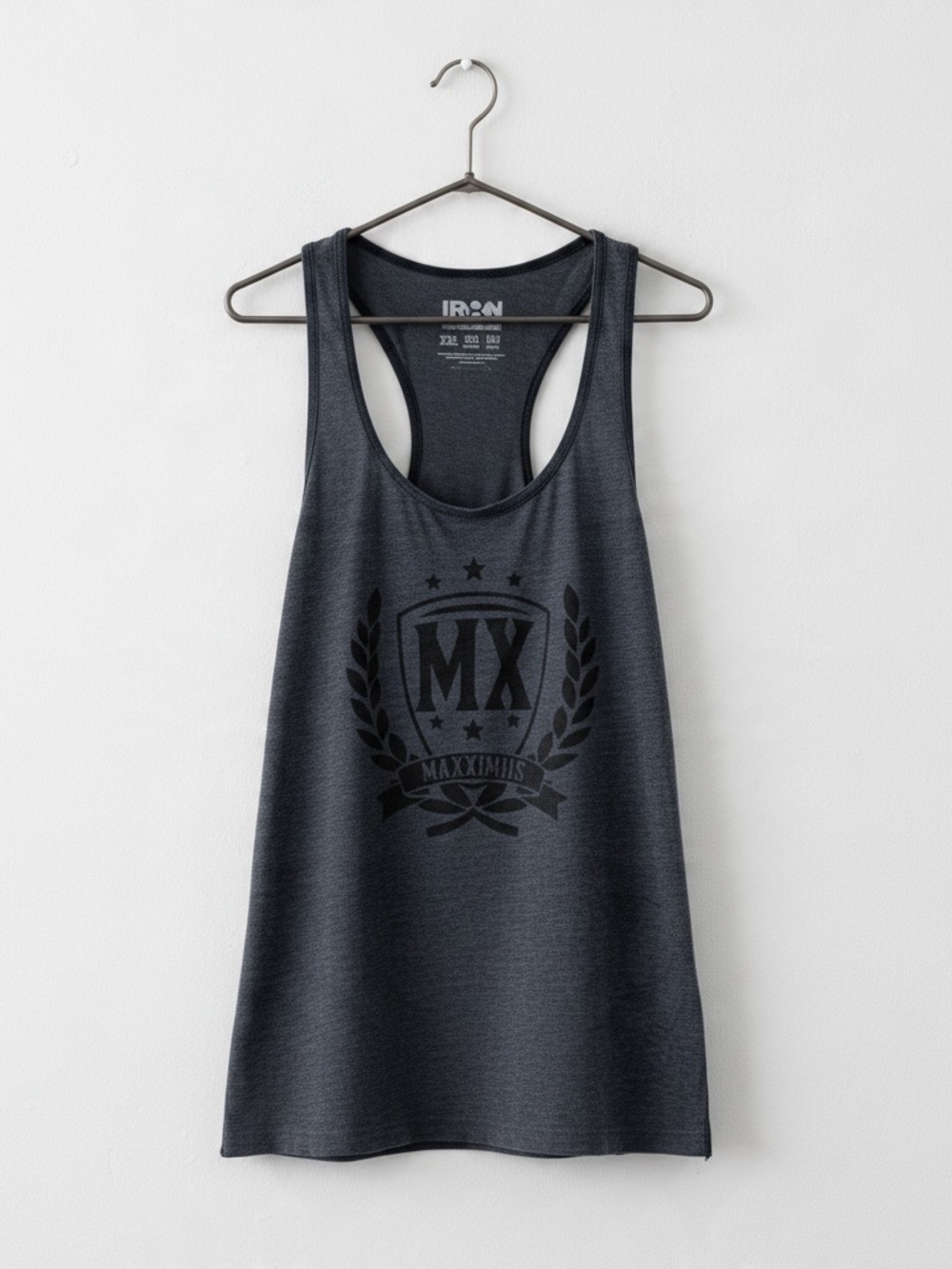 Iron Light Maxximus Racerback Workout Tank Top Gray XL
